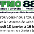 Bonjour à toutes et à tous, Si vous avez adhéré à la FFMC 88 en 2019, vous avez dû recevoir l’invitation à  l’Assemblée Générale du 18 janvier 2020 à 16 […]