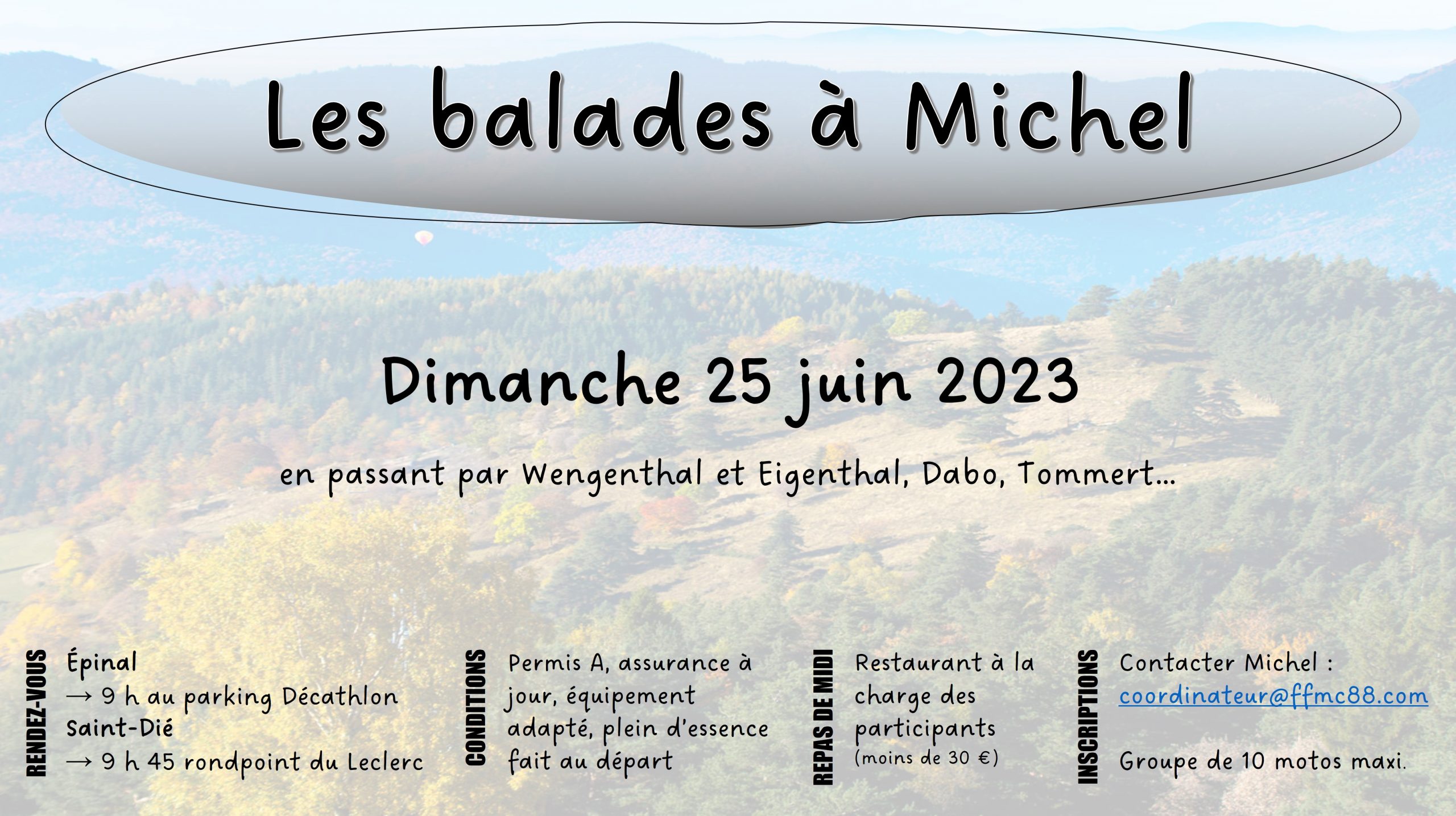 Balade à Michel – Dimanche 25 juin 2023